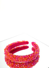 Orange Fuksia Crystal Headband