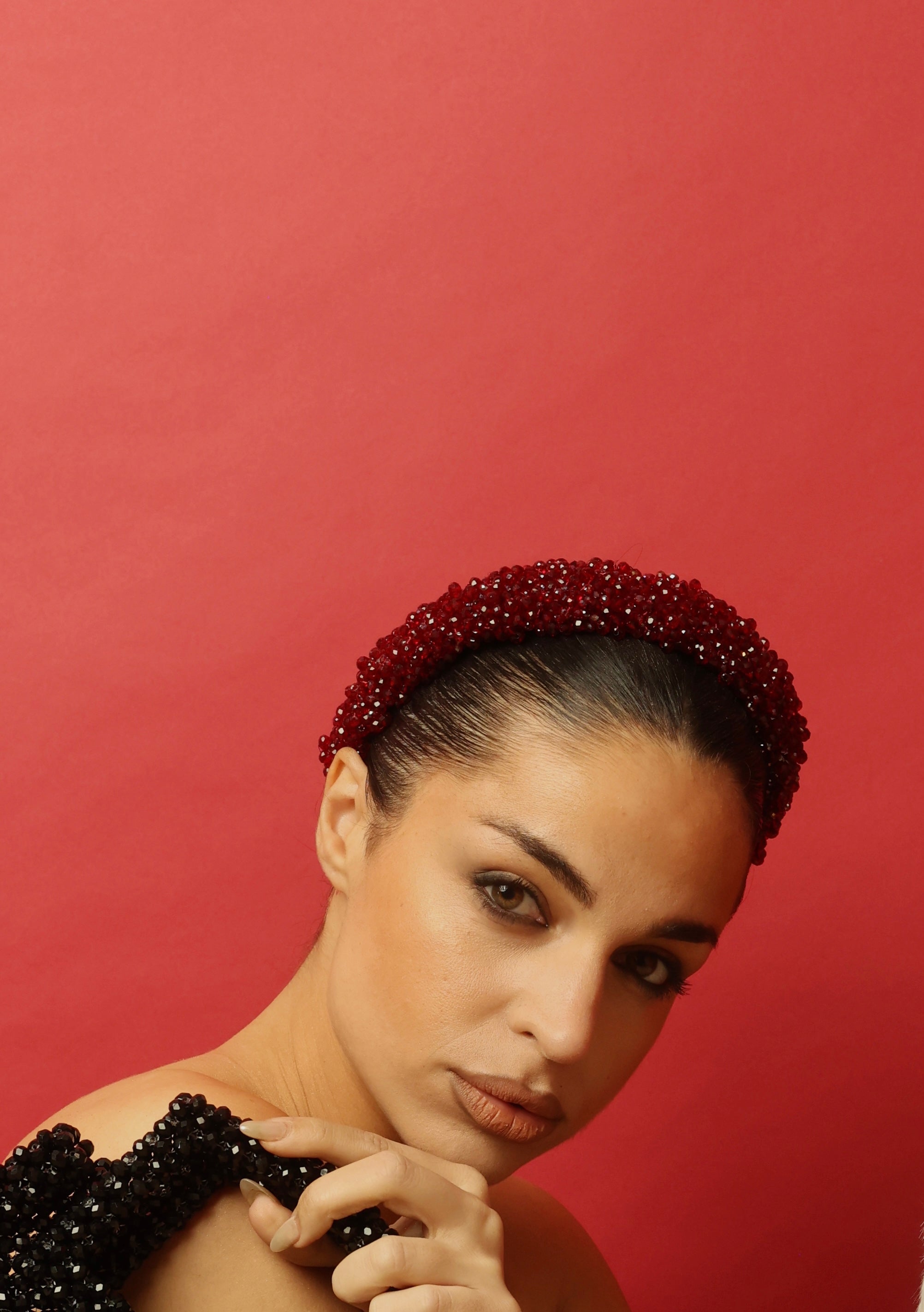 Bordeux crystal headband