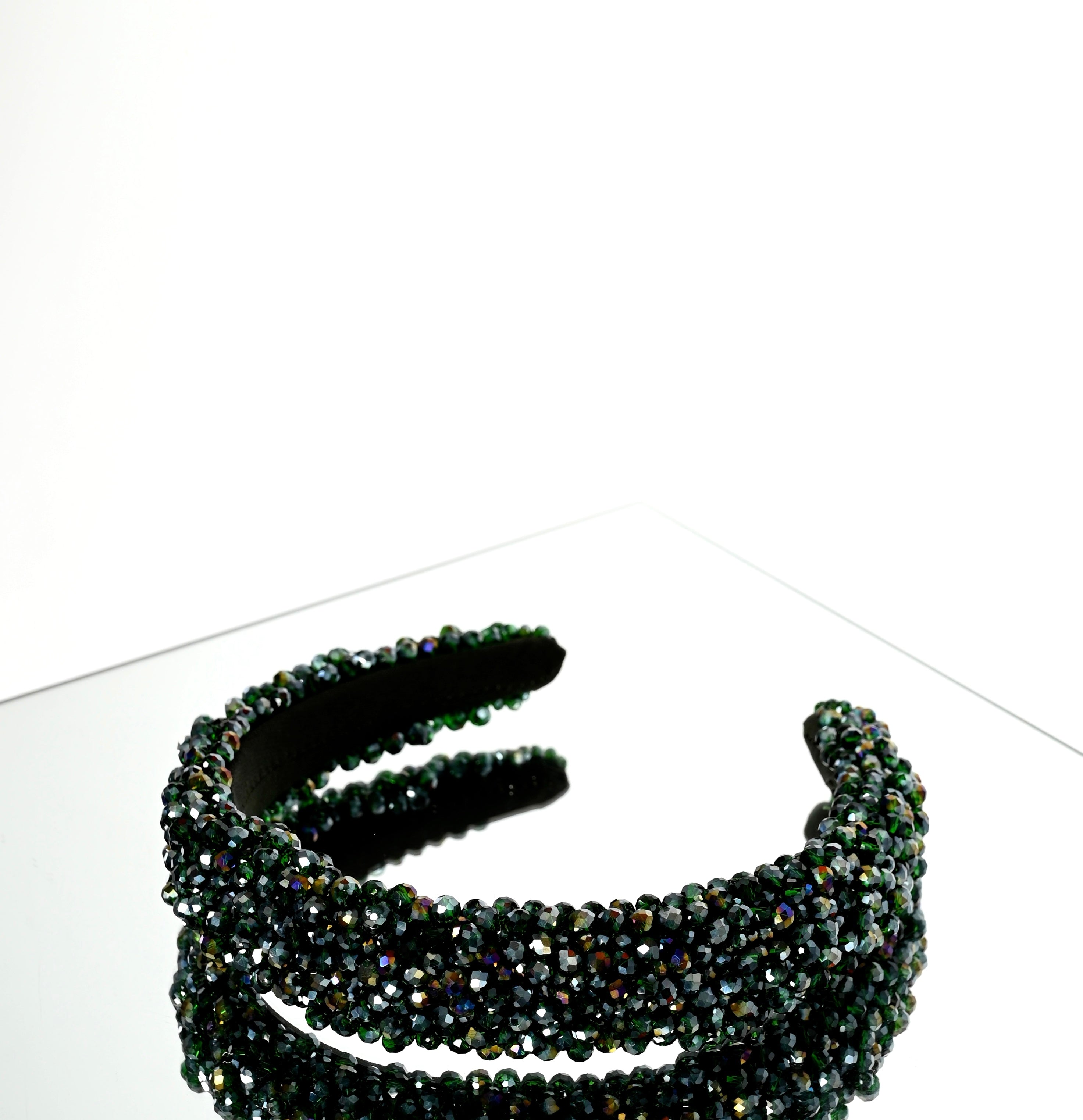 Green crystal headband