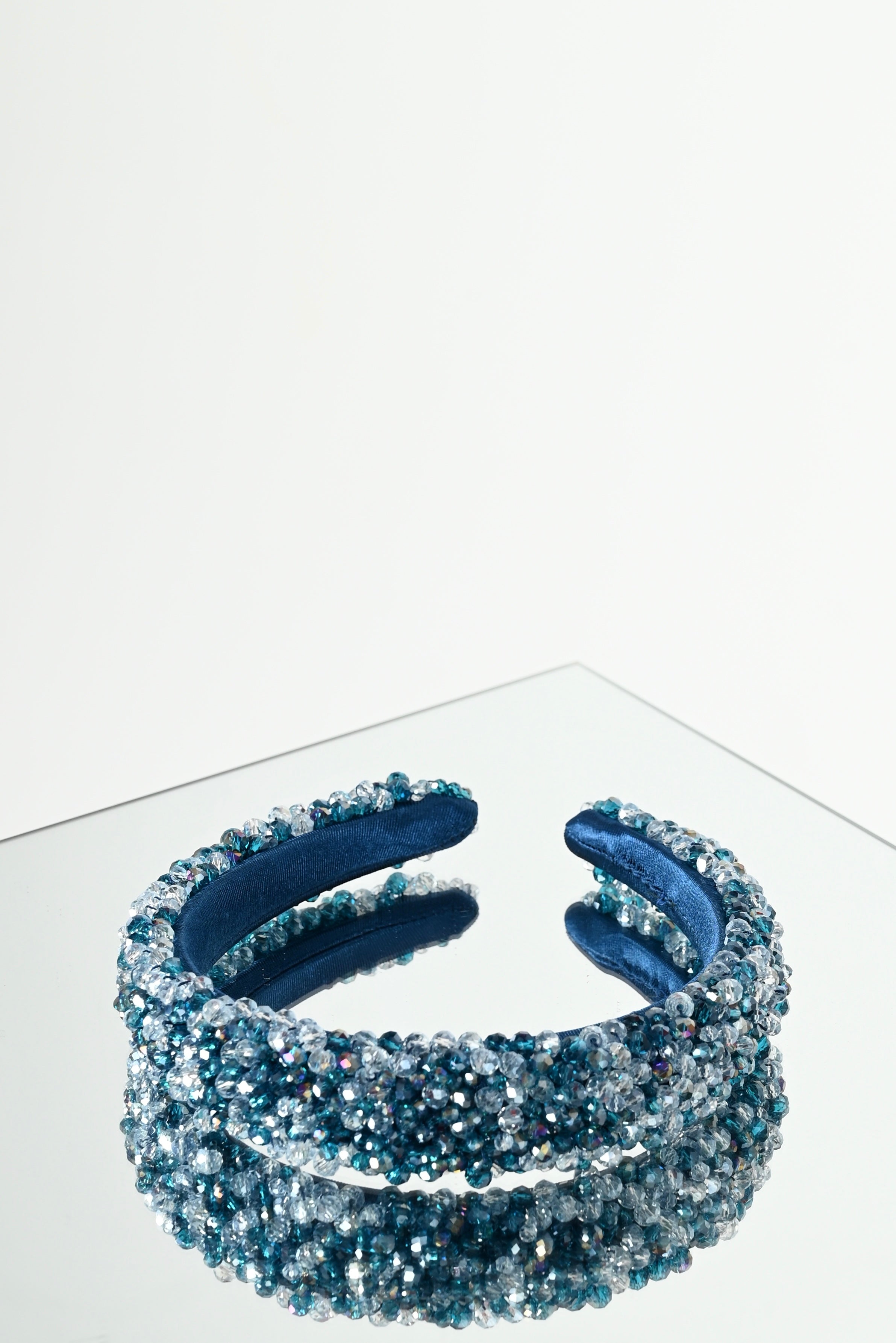 Light Blue Petrol Crystal Headband