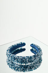 Light Blue Petrol Crystal Headband
