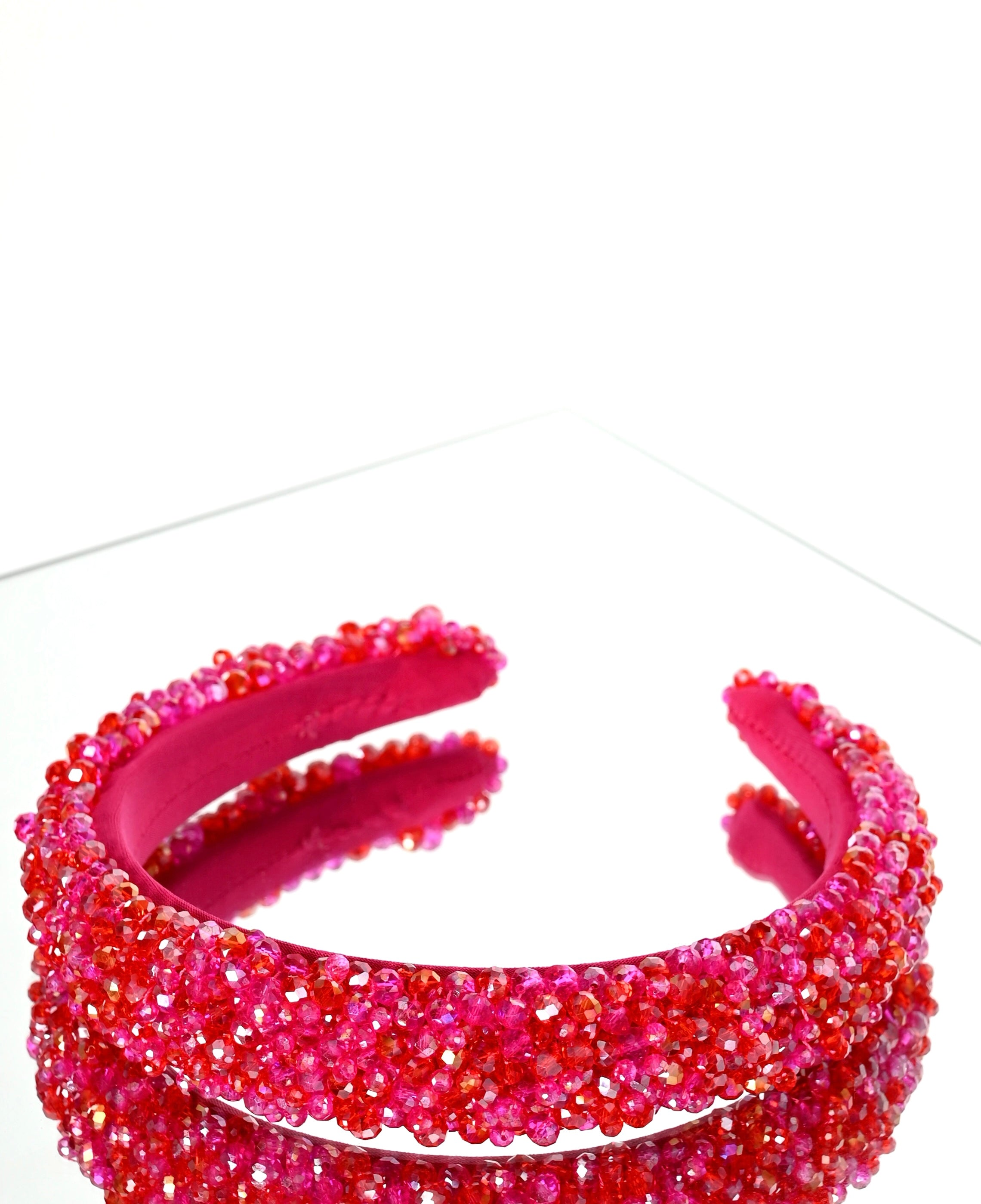 Red Fuksia Crystal Headband