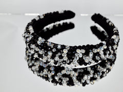 Black white headband