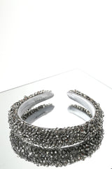 Grey Crystal Headband